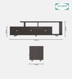 Sivom furniture SIVOM Livid Multipurpose TV Unit fits upto 43 inch with Storage Engineered Wood TV Entertainment Unit for Modern Homes | Elegant Design & Premium Finish