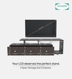 Sivom furniture SIVOM Livid Multipurpose TV Unit fits upto 43 inch with Storage Engineered Wood TV Entertainment Unit for Modern Homes | Elegant Design & Premium Finish