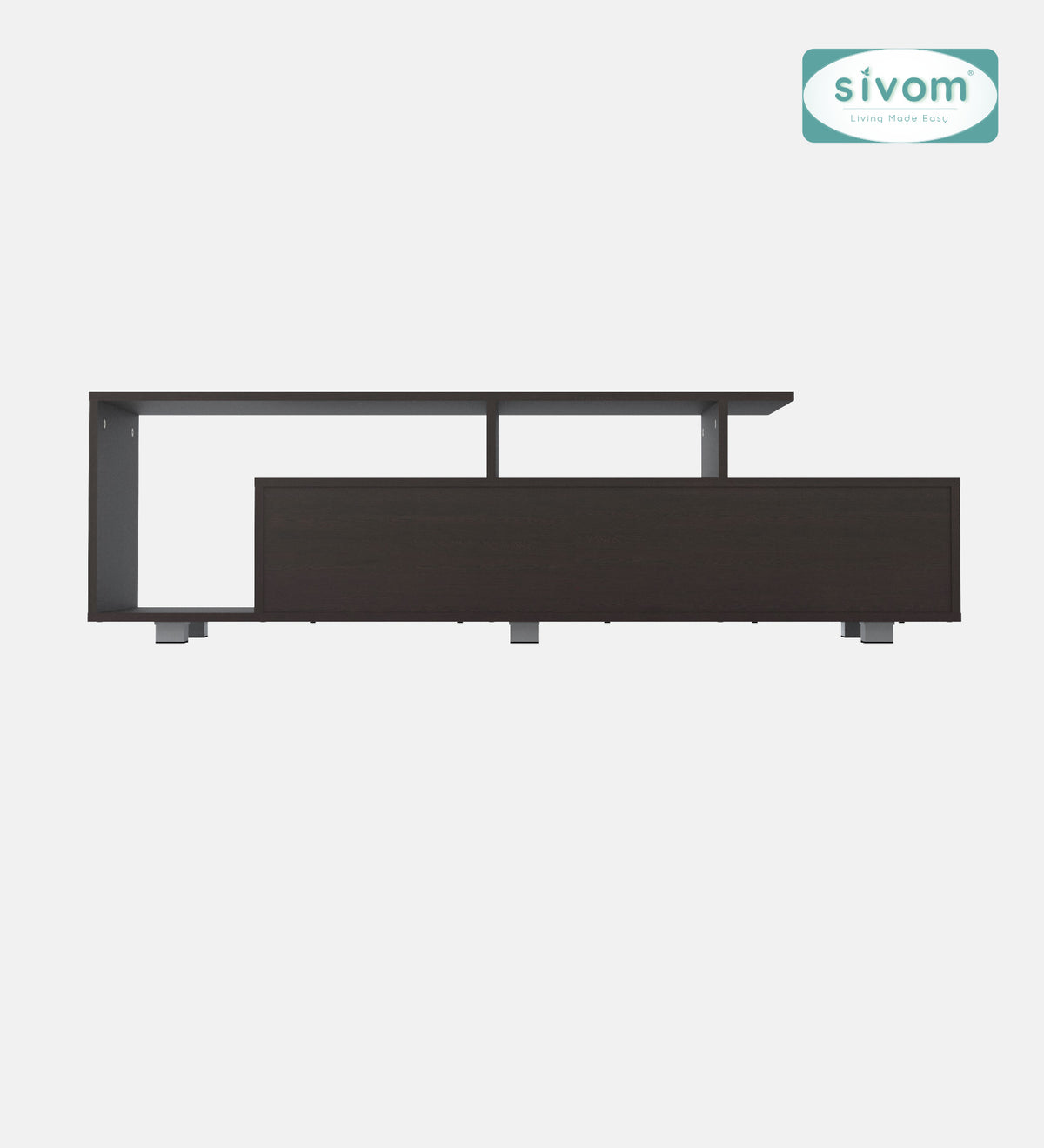 Sivom furniture SIVOM Livid Multipurpose TV Unit fits upto 43 inch with Storage Engineered Wood TV Entertainment Unit for Modern Homes | Elegant Design & Premium Finish
