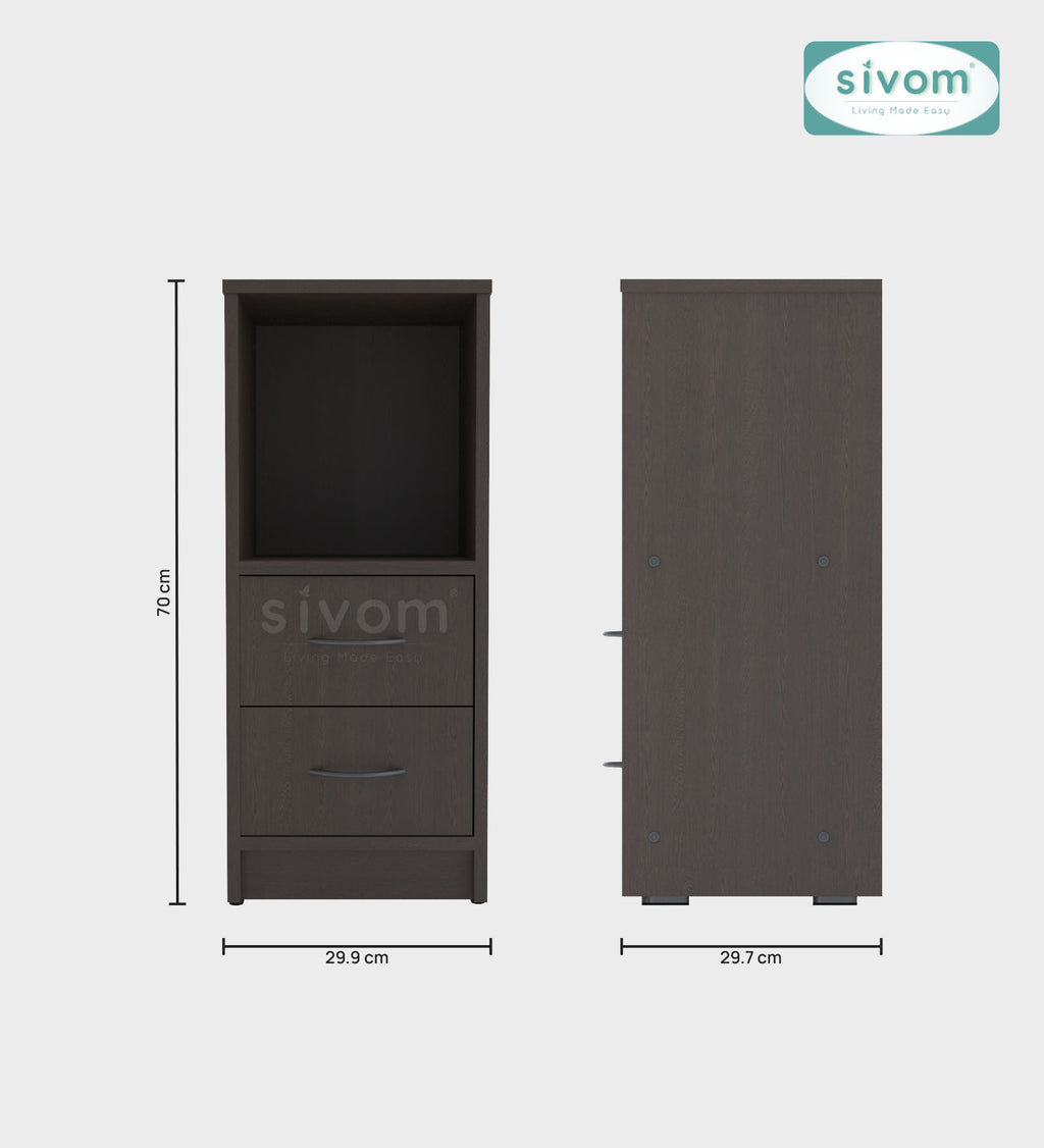 Sivom SIVOM Livi Multipurpose Storage Unit/ Engineered Wood Free Standing Cabinet for Modern Homes | Elegant Design & Premium Finish