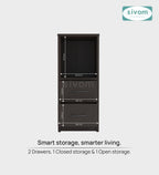 Sivom SIVOM Livi Multipurpose Storage Unit/ Engineered Wood Free Standing Cabinet for Modern Homes | Elegant Design & Premium Finish