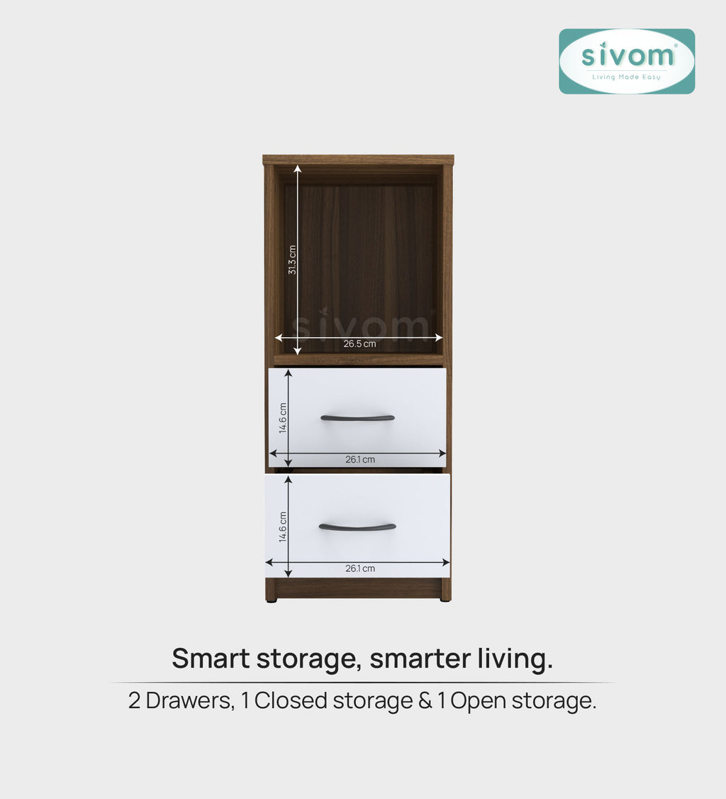 Sivom SIVOM Livi Multipurpose Storage Unit/ Engineered Wood Free Standing Cabinet for Modern Homes | Elegant Design & Premium Finish