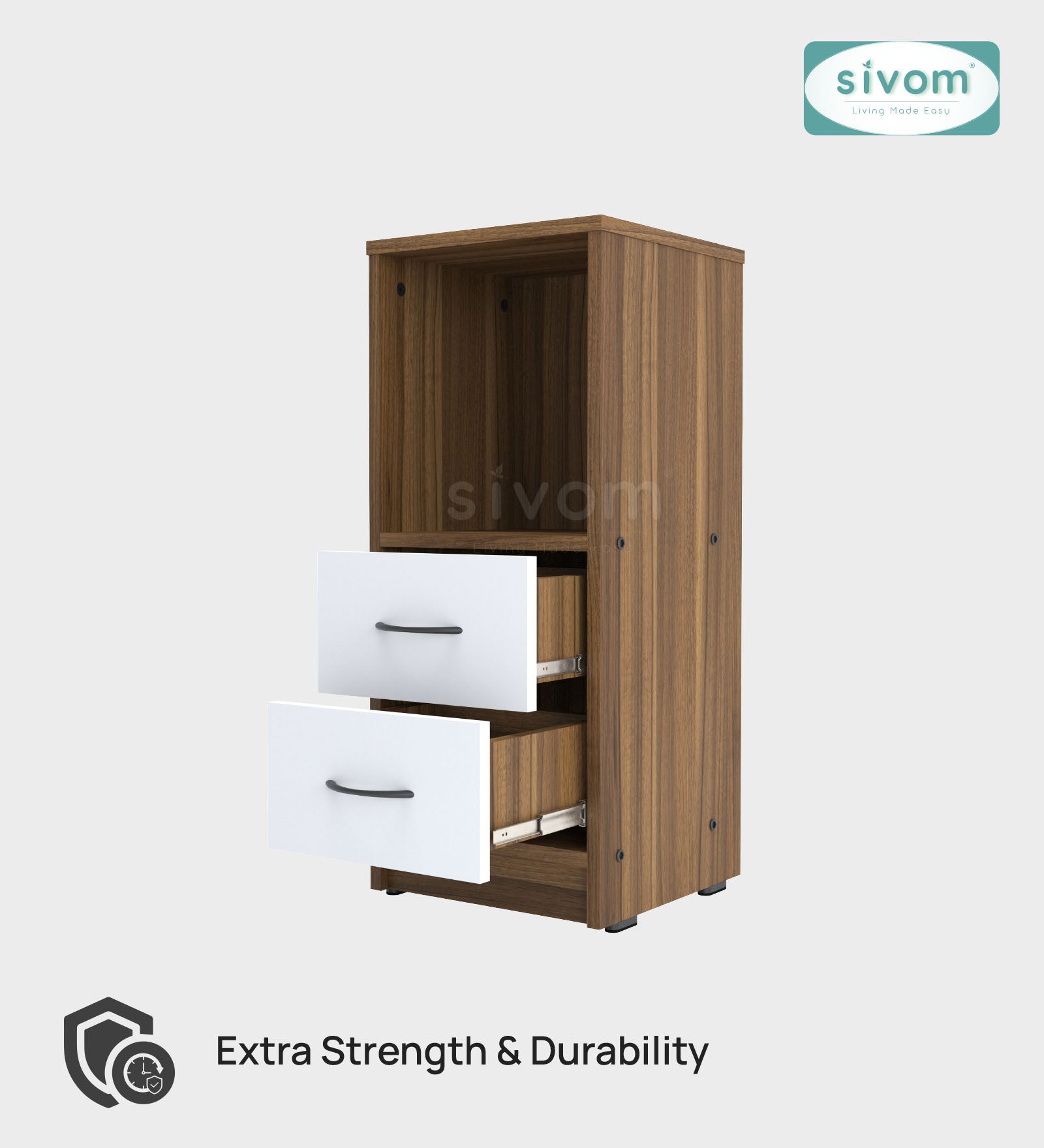 Sivom SIVOM Livi Multipurpose Storage Unit/ Engineered Wood Free Standing Cabinet for Modern Homes | Elegant Design & Premium Finish