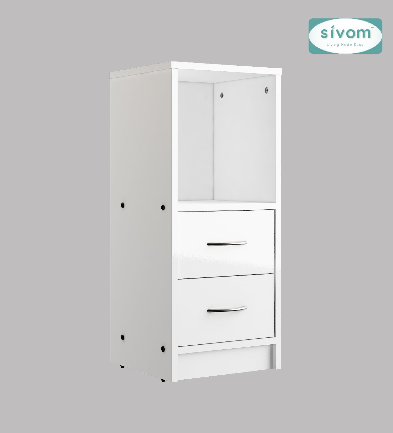 Sivom SIVOM Livi Multipurpose Storage Unit/ Engineered Wood Free Standing Cabinet for Modern Homes | Elegant Design & Premium Finish
