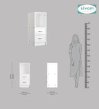 Sivom SIVOM Livi Multipurpose Storage Unit/ Engineered Wood Free Standing Cabinet for Modern Homes | Elegant Design & Premium Finish