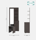 Sivom SIVOM Logic Dressing Table with Stool Engineered Wood Dressing Table for Modern Homes | Elegant Design & Premium Finish