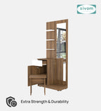 Sivom SIVOM Logic Dressing Table with Stool Engineered Wood Dressing Table for Modern Homes | Elegant Design & Premium Finish
