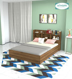 Sivom SIVOM Acasa Box Bed with Storage Engineered Wood Queen Box Bed for Modern Homes | Elegant Design & Premium Finish