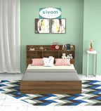 Sivom SIVOM Acasa Box Bed with Storage Engineered Wood Queen Box Bed for Modern Homes | Elegant Design & Premium Finish