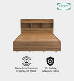 Sivom SIVOM Acasa Box Bed with Storage Engineered Wood Queen Box Bed for Modern Homes | Elegant Design & Premium Finish