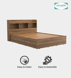 Sivom SIVOM Acasa Box Bed with Storage Engineered Wood Queen Box Bed for Modern Homes | Elegant Design & Premium Finish