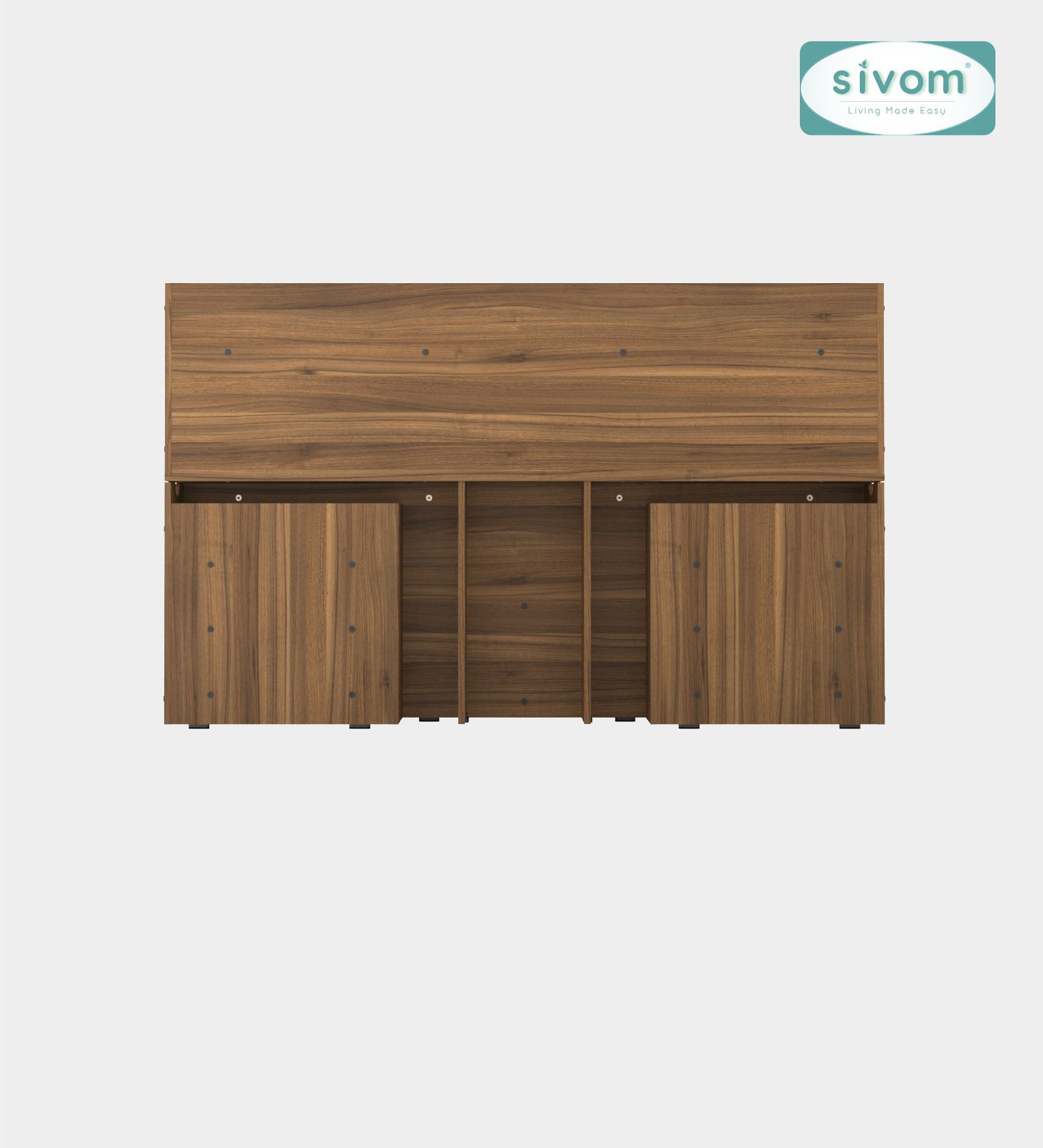 Sivom SIVOM Acasa Box Bed with Storage Engineered Wood Queen Box Bed for Modern Homes | Elegant Design & Premium Finish