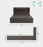 Sivom SIVOM Acasa Box Bed with Storage Engineered Wood Queen Box Bed for Modern Homes | Elegant Design & Premium Finish