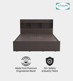 Sivom SIVOM Acasa Box Bed with Storage Engineered Wood Queen Box Bed for Modern Homes | Elegant Design & Premium Finish