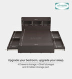 Sivom SIVOM Acasa Box Bed with Storage Engineered Wood Queen Box Bed for Modern Homes | Elegant Design & Premium Finish