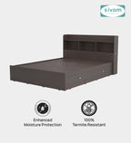 Sivom SIVOM Acasa Box Bed with Storage Engineered Wood Queen Box Bed for Modern Homes | Elegant Design & Premium Finish