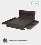 Sivom SIVOM Acasa Box Bed with Storage Engineered Wood Queen Box Bed for Modern Homes | Elegant Design & Premium Finish
