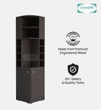 Sivom SIVOM Luxe Bar unit for Home/Bar Engineered Wood Bar Cabinet for Modern Homes | Elegant Design & Premium Finish