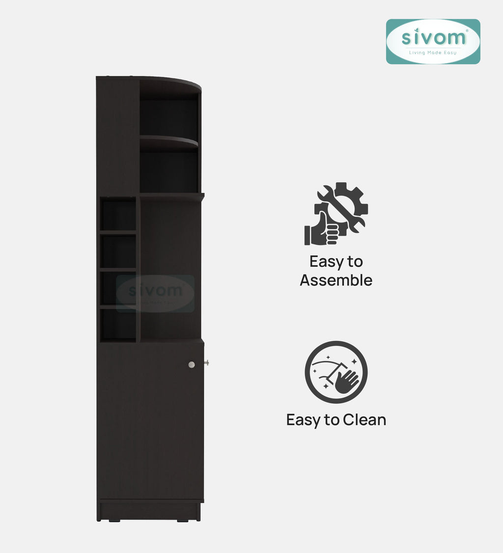 Sivom SIVOM Luxe Bar unit for Home/Bar Engineered Wood Bar Cabinet for Modern Homes | Elegant Design & Premium Finish