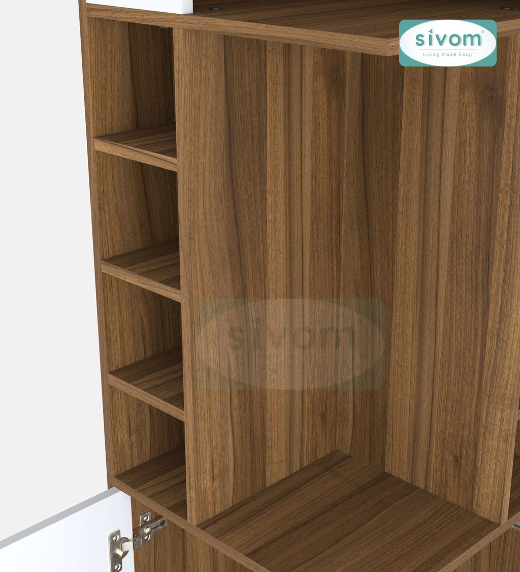 Sivom SIVOM Luxe Bar unit for Home/Bar Engineered Wood Bar Cabinet for Modern Homes | Elegant Design & Premium Finish