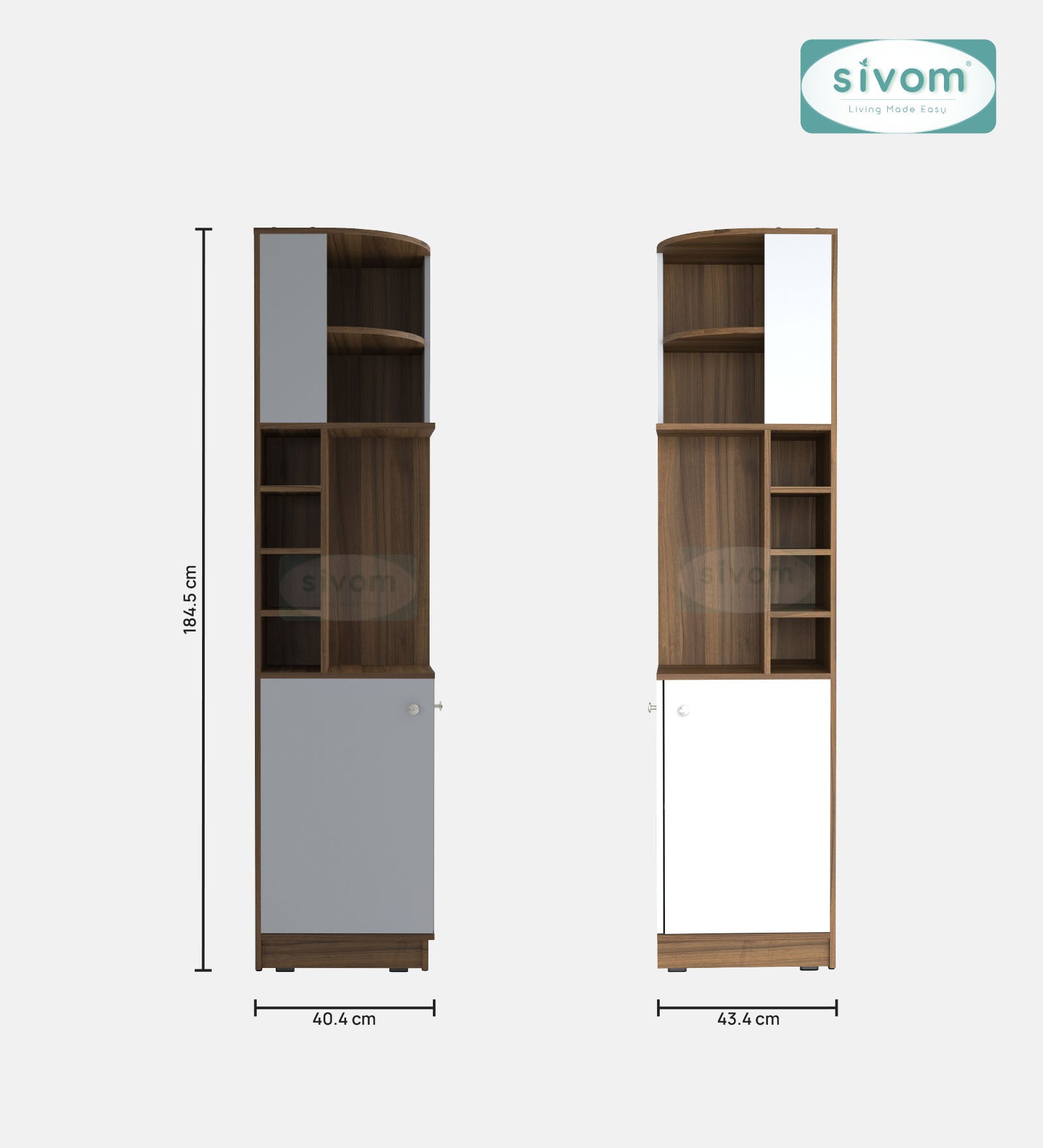 Sivom SIVOM Luxe Bar unit for Home/Bar Engineered Wood Bar Cabinet for Modern Homes | Elegant Design & Premium Finish