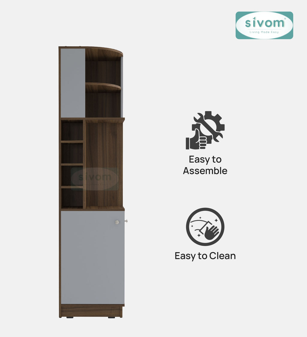 Sivom SIVOM Luxe Bar unit for Home/Bar Engineered Wood Bar Cabinet for Modern Homes | Elegant Design & Premium Finish