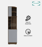 Sivom SIVOM Luxe Bar unit for Home/Bar Engineered Wood Bar Cabinet for Modern Homes | Elegant Design & Premium Finish