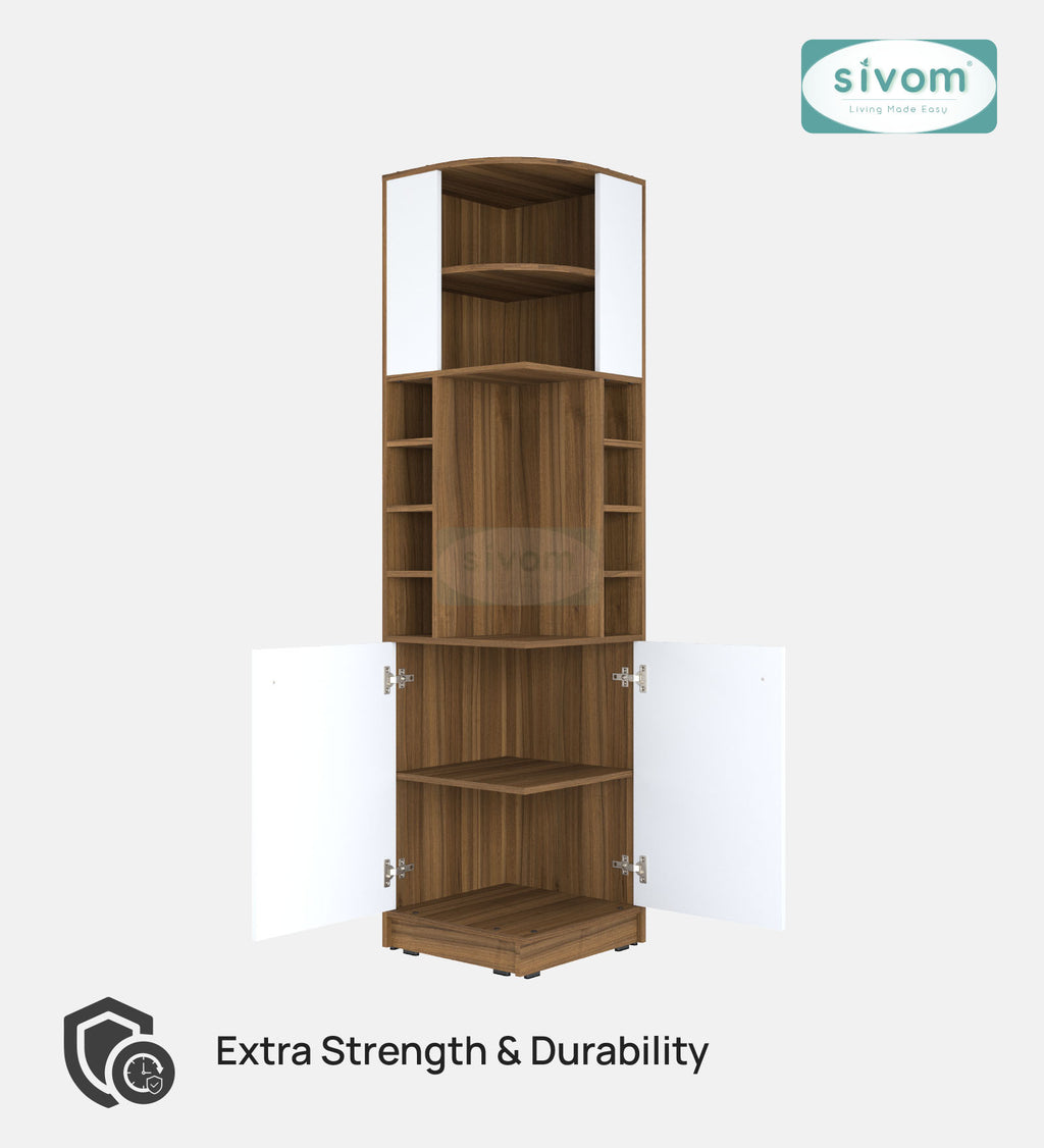 Sivom SIVOM Luxe Bar unit for Home/Bar Engineered Wood Bar Cabinet for Modern Homes | Elegant Design & Premium Finish