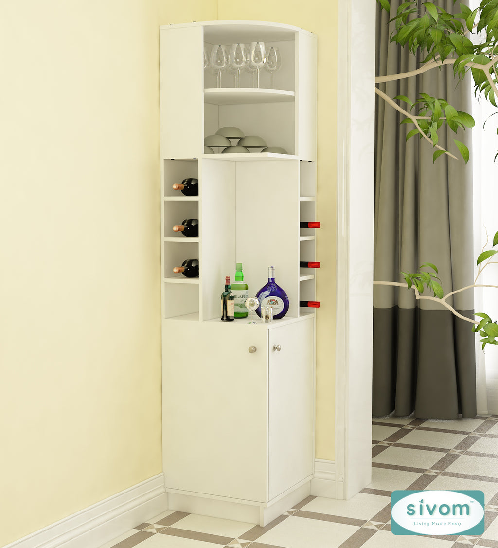 Sivom SIVOM Luxe Bar unit for Home/Bar Engineered Wood Bar Cabinet for Modern Homes | Elegant Design & Premium Finish