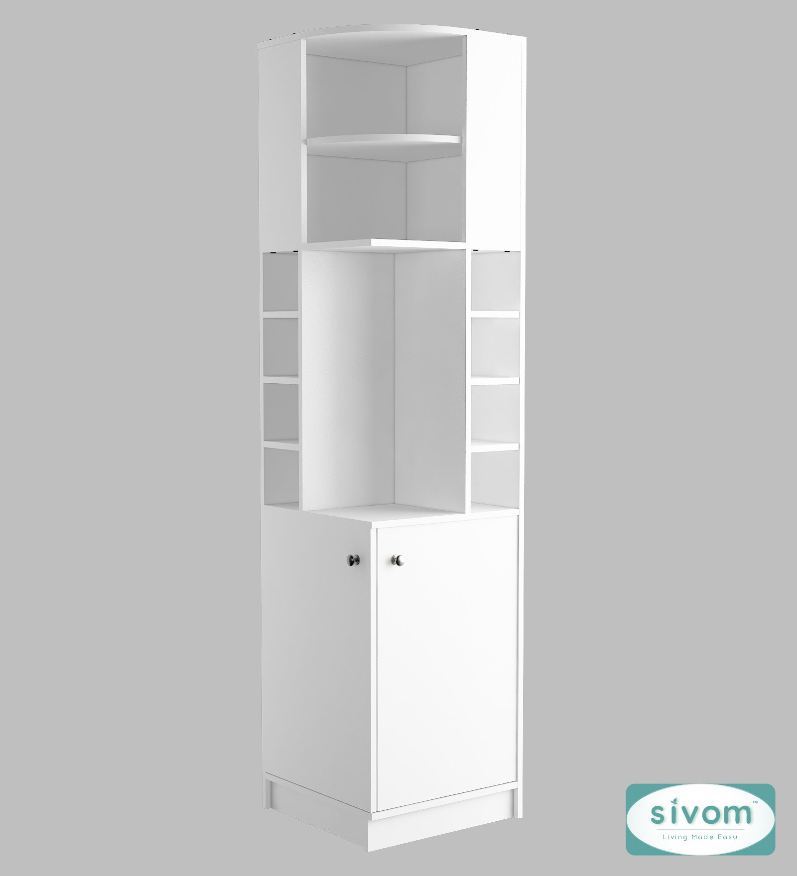 Sivom SIVOM Luxe Bar unit for Home/Bar Engineered Wood Bar Cabinet for Modern Homes | Elegant Design & Premium Finish