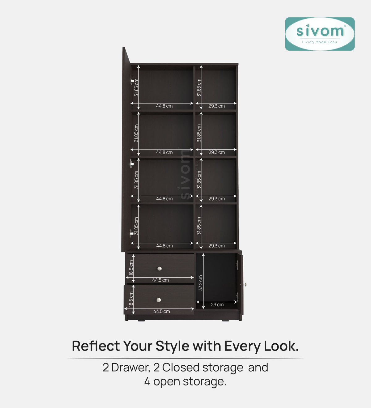 Sivom furniture SIVOM Larys Dressing Table with Stool Engineered Wood Dressing Table for Modern Homes | Elegant Design & Premium Finish