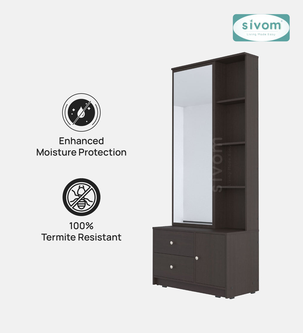 Sivom furniture SIVOM Larys Dressing Table with Stool Engineered Wood Dressing Table for Modern Homes | Elegant Design & Premium Finish