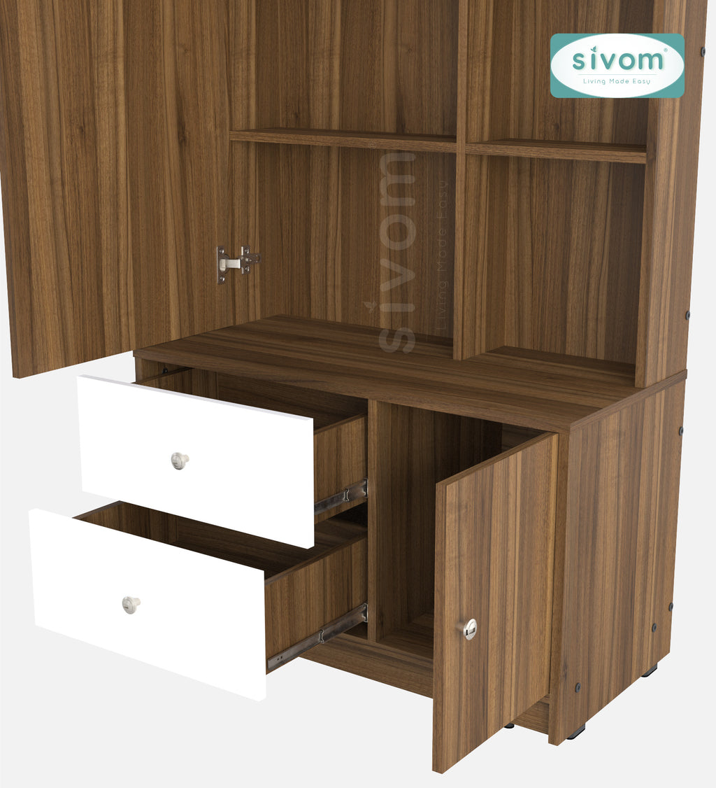Sivom furniture SIVOM Larys Dressing Table with Stool Engineered Wood Dressing Table for Modern Homes | Elegant Design & Premium Finish