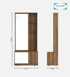 Sivom furniture SIVOM Larys Dressing Table with Stool Engineered Wood Dressing Table for Modern Homes | Elegant Design & Premium Finish
