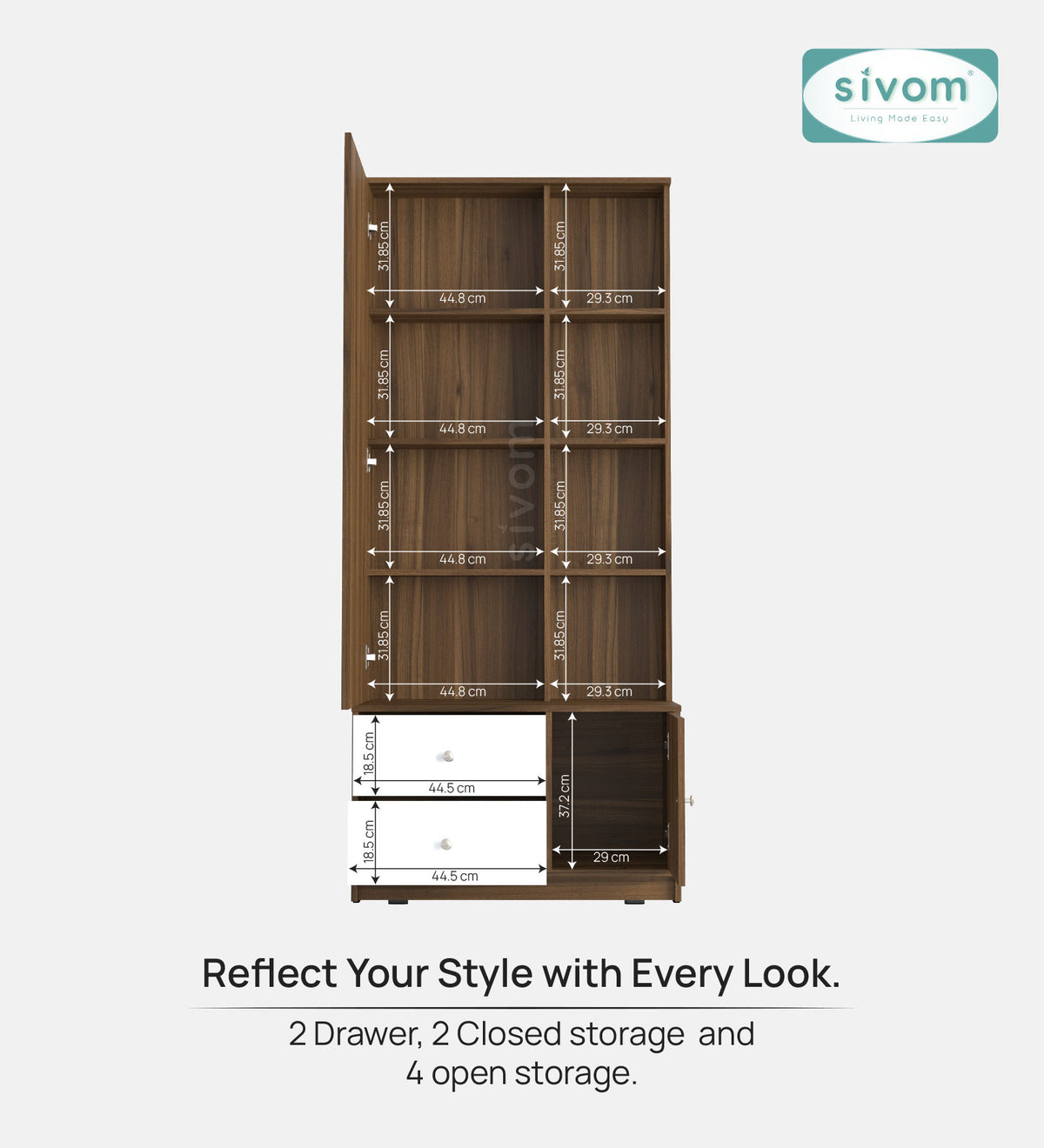Sivom furniture SIVOM Larys Dressing Table with Stool Engineered Wood Dressing Table for Modern Homes | Elegant Design & Premium Finish