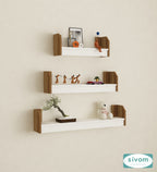Sivom SIVOM REMI Multipurpose Modular Wall Racks/Shelves/Organiser/Décor Particle Board Wall Shelf (Number of Shelves - 3, ) for Modern Homes | Elegant Design & Premium Finish