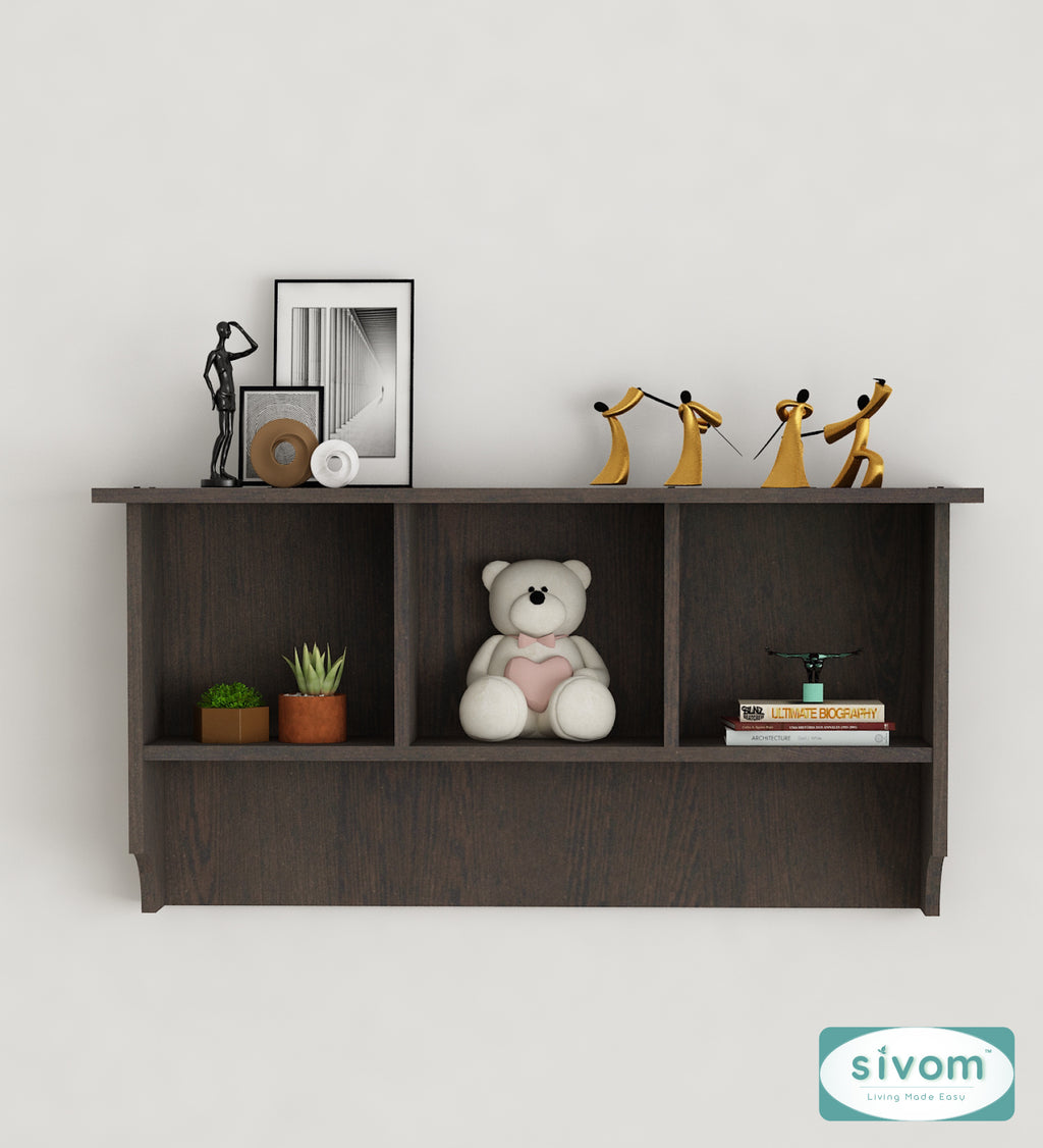 Sivom SIVOM RIO Multipurpose Modular Wall Racks/Shelves/Organiser/Décor Particle Board Wall Shelf (Number of Shelves - 4, ) for Modern Homes | Elegant Design & Premium Finish