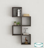 Sivom SIVOM AURA Multipurpose Modular Wall Racks/Shelves/Organiser/Décor Particle Board Wall Shelf (Number of Shelves - 7, ) for Modern Homes | Elegant Design & Premium Finish