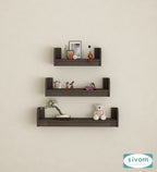 Sivom SIVOM REMI Multipurpose Modular Wall Racks/Shelves/Organiser/Décor Particle Board Wall Shelf (Number of Shelves - 3, ) for Modern Homes | Elegant Design & Premium Finish