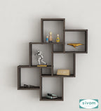 Sivom SIVOM CUBE Multipurpose Modular Wall Racks/Shelves/Organiser/Décor Particle Board Wall Shelf (Number of Shelves - 8, ) for Modern Homes | Elegant Design & Premium Finish