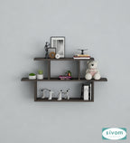 Sivom SIVOM ETHAN Multipurpose Modular Wall Racks/Shelves/Organiser/Décor Particle Board Wall Shelf (Number of Shelves - 5, ) for Modern Homes | Elegant Design & Premium Finish
