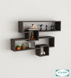 Sivom SIVOM CLAY Multipurpose Modular Wall Racks/Shelves/Organiser/Décor Particle Board Wall Shelf (Number of Shelves - 4, ) for Modern Homes | Elegant Design & Premium Finish