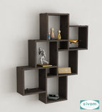 Sivom SIVOM CUBE Multipurpose Modular Wall Racks/Shelves/Organiser/Décor Particle Board Wall Shelf (Number of Shelves - 8, ) for Modern Homes | Elegant Design & Premium Finish