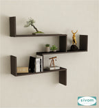 Sivom SIVOM WRAN Multipurpose Modular Wall Racks/Shelves/Organiser/Décor Particle Board Wall Shelf (Number of Shelves - 5, ) for Modern Homes | Elegant Design & Premium Finish