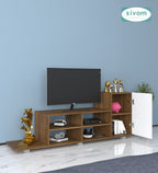Sivom furniture SIVOM Maddy Multipurpose TV Unit fits upto 43 inch with Storage Engineered Wood TV Entertainment Unit for Modern Homes | Elegant Design & Premium Finish