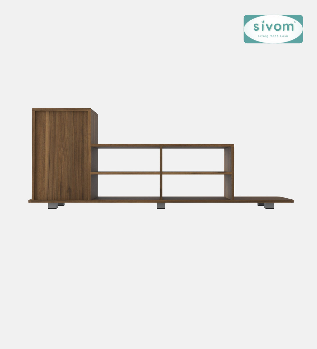 Sivom furniture SIVOM Maddy Multipurpose TV Unit fits upto 43 inch with Storage Engineered Wood TV Entertainment Unit for Modern Homes | Elegant Design & Premium Finish