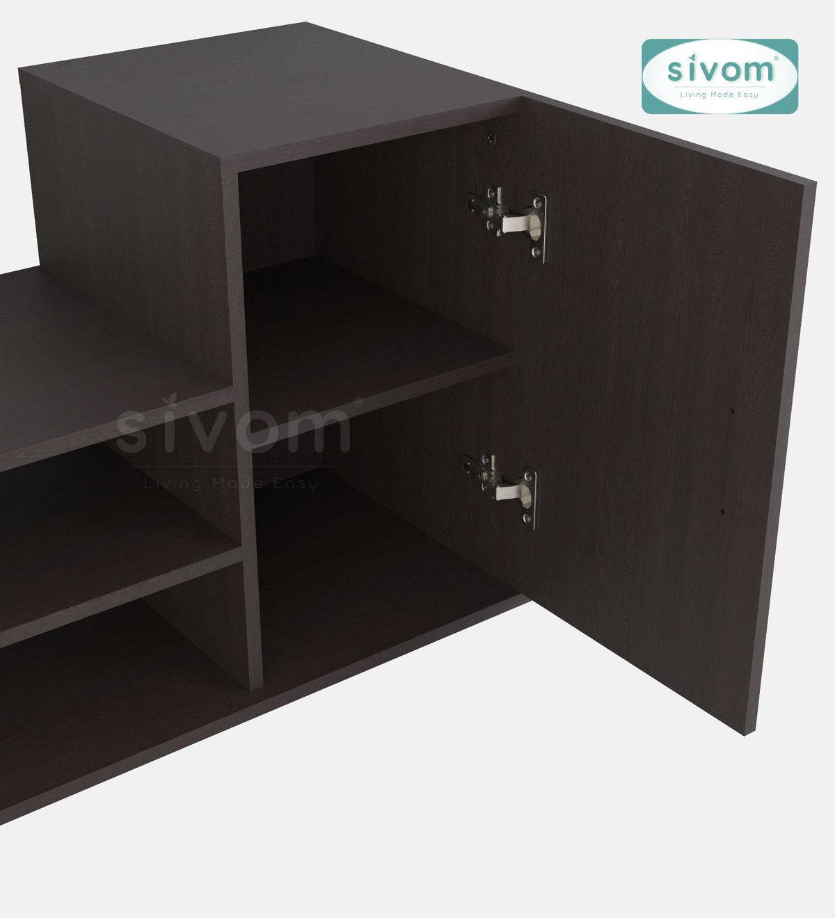 Sivom furniture SIVOM Maddy Multipurpose TV Unit fits upto 43 inch with Storage Engineered Wood TV Entertainment Unit for Modern Homes | Elegant Design & Premium Finish