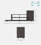 Sivom furniture SIVOM Maddy Multipurpose TV Unit fits upto 43 inch with Storage Engineered Wood TV Entertainment Unit for Modern Homes | Elegant Design & Premium Finish