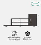 Sivom furniture SIVOM Maddy Multipurpose TV Unit fits upto 43 inch with Storage Engineered Wood TV Entertainment Unit for Modern Homes | Elegant Design & Premium Finish