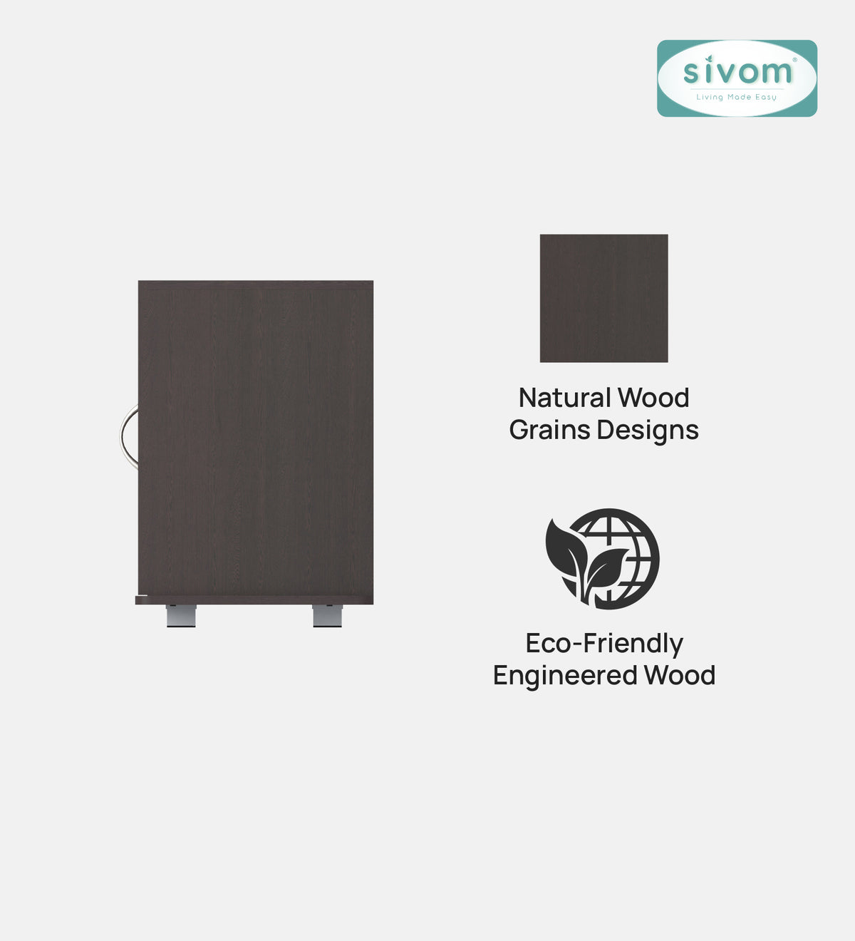 Sivom furniture SIVOM Maddy Multipurpose TV Unit fits upto 43 inch with Storage Engineered Wood TV Entertainment Unit for Modern Homes | Elegant Design & Premium Finish